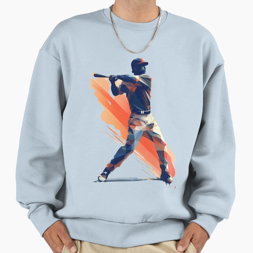 Baseball Player Sweatshirt - Casual Everyday Wear for Adults - T-Shirt, Sweatshirt, Hoodie