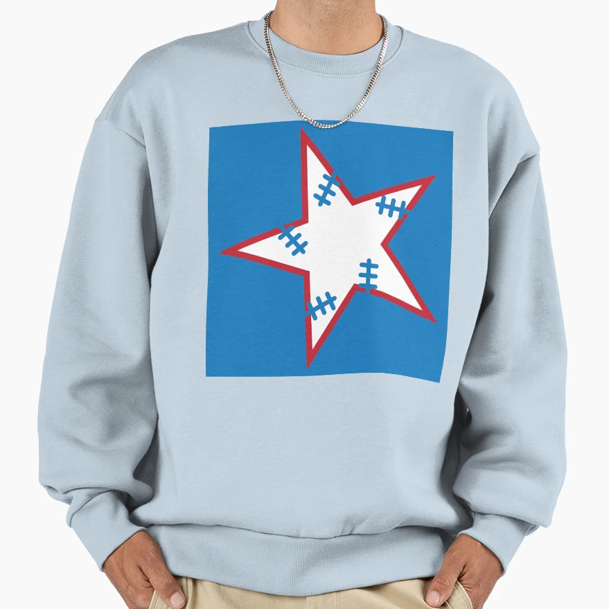 Broken Stars Red White Blue Sweatshirt - Trendy Graphic Unisex - T-Shirt, Sweatshirt, Hoodie