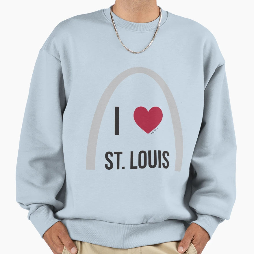 I Heart Stl Sweatshirt - Casual Everyday Wear Men Women - T-Shirt, Sweatshirt, Hoodie