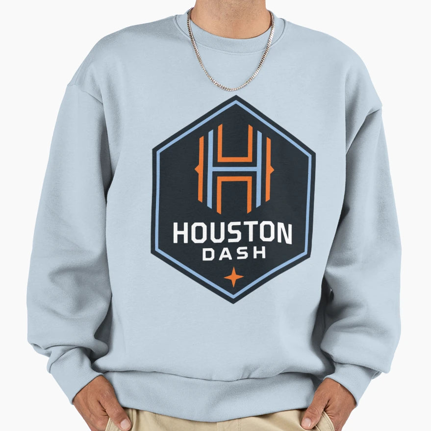 Soccerr Team Logo Houstonn Dashh Sweatshirt - Minimalist Print for Adults - T-Shirt, Sweatshirt, Hoodie