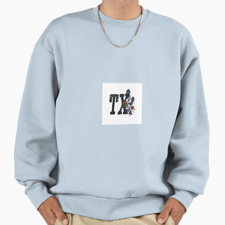 Texas Wildflowers Bluebonnets And Sweatshirt - Graphic Print for Adults - T-Shirt, Sweatshirt, Hoodie