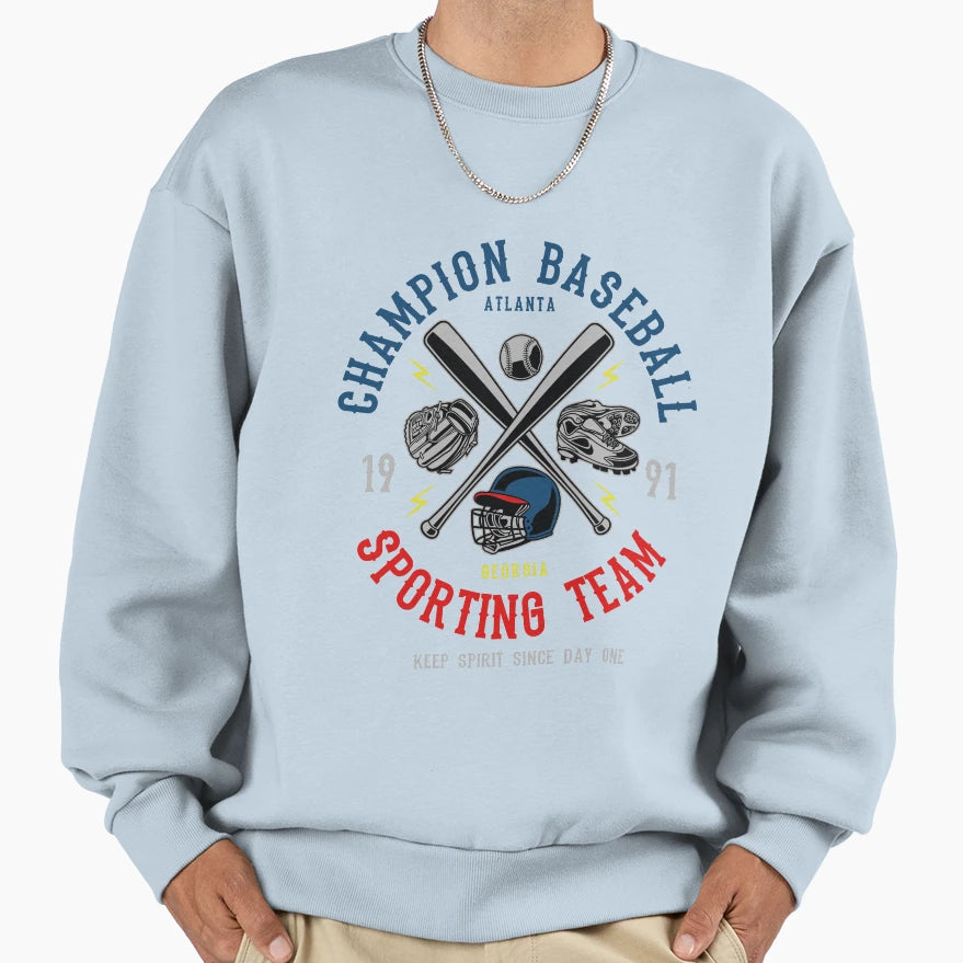 Champion Baseball Sweatshirt - Novelty Apparel Unisex - T-Shirt, Sweatshirt, Hoodie