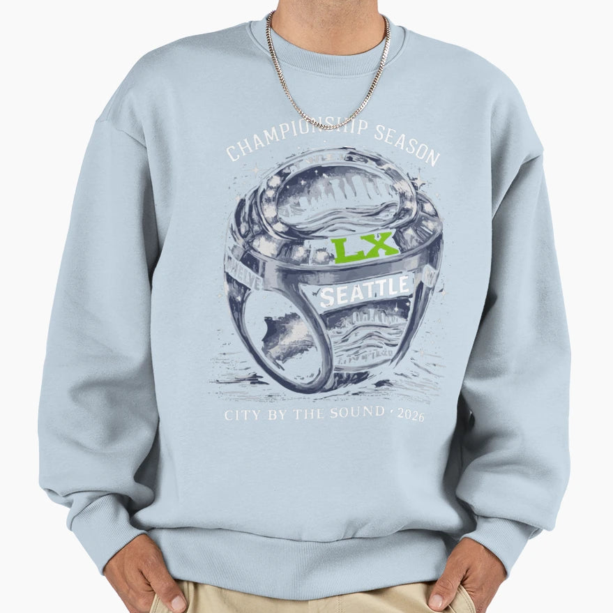 Seattle Seahawks Super Bowl 2026 Sweatshirt - Streetwear Style for Adults - T-Shirt, Sweatshirt, Hoodie