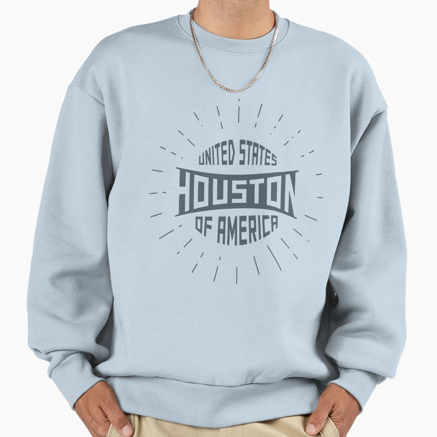 Houston Texas Usa Sweatshirt - Minimalist Print Unisex - T-Shirt, Sweatshirt, Hoodie