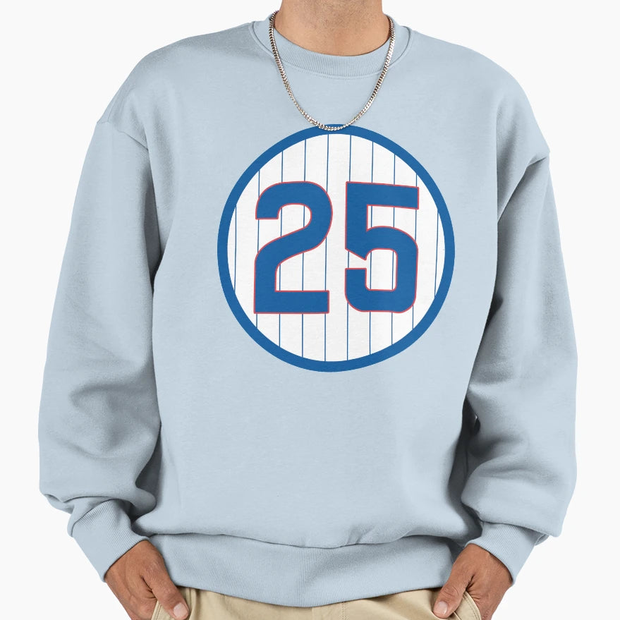 Derrek Lee 25 Jersey Number Sweatshirt - Unique Graphic Unisex - T-Shirt, Sweatshirt, Hoodie