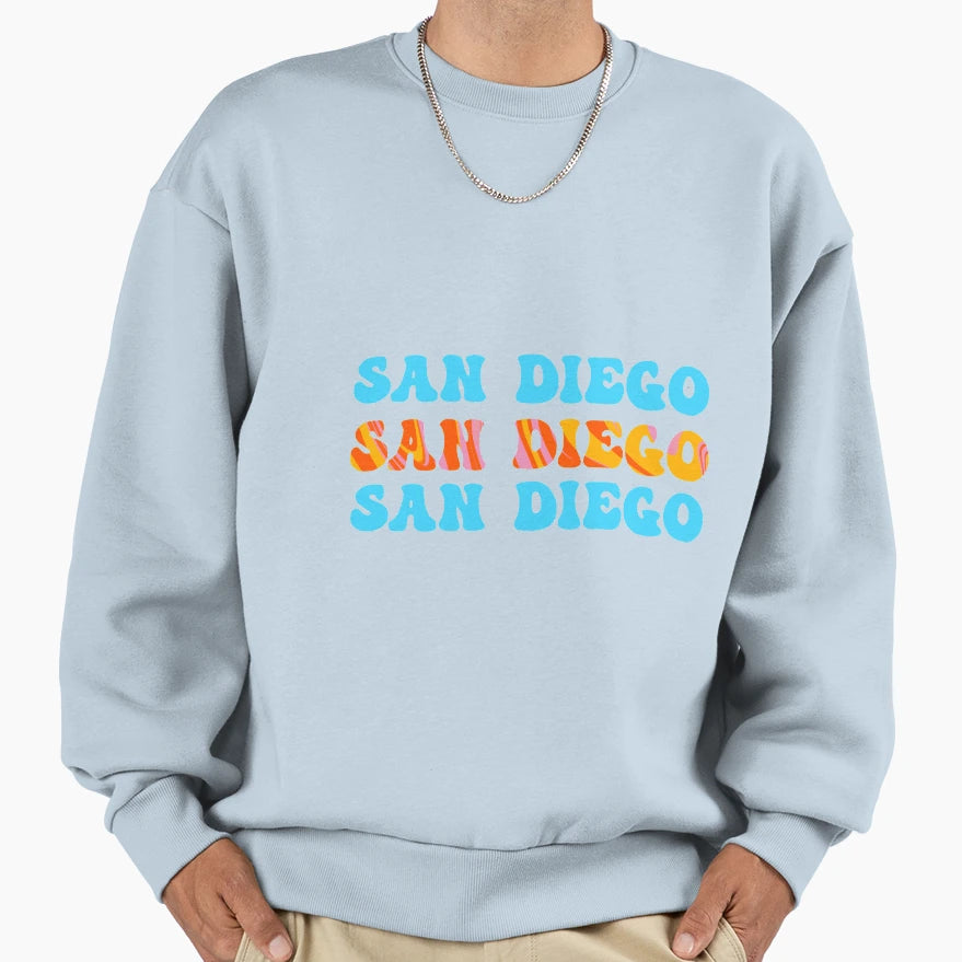 San Diego Groovy 3 Times Sweatshirt - Unique Graphic Unisex - T-Shirt, Sweatshirt, Hoodie