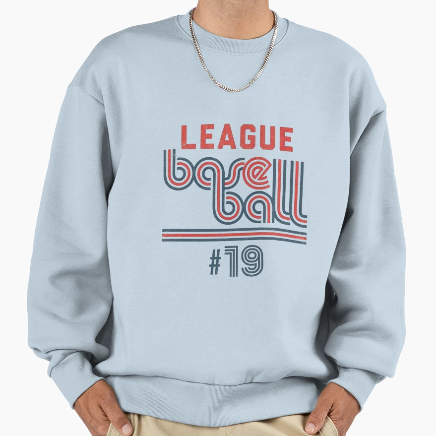 League Baseball 19 Athletic Sweatshirt - Fun Novelty Design for Adults - T-Shirt, Sweatshirt, Hoodie