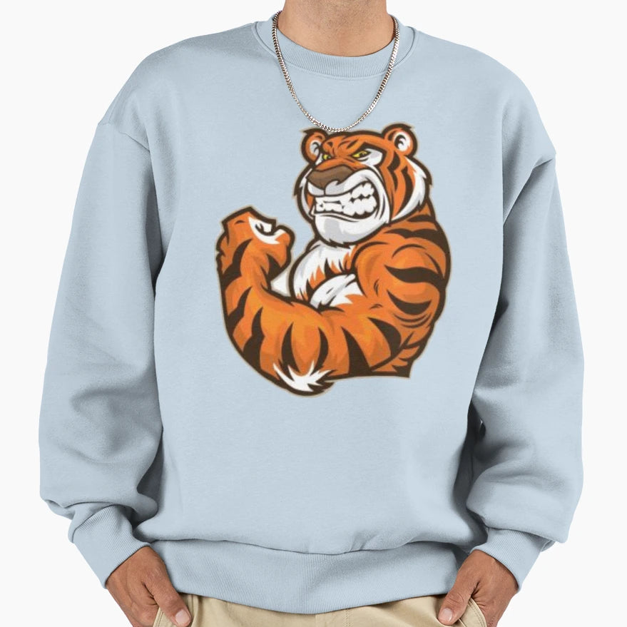 Strong Tiger Sweatshirt - Novelty Apparel for Adults - T-Shirt, Sweatshirt, Hoodie