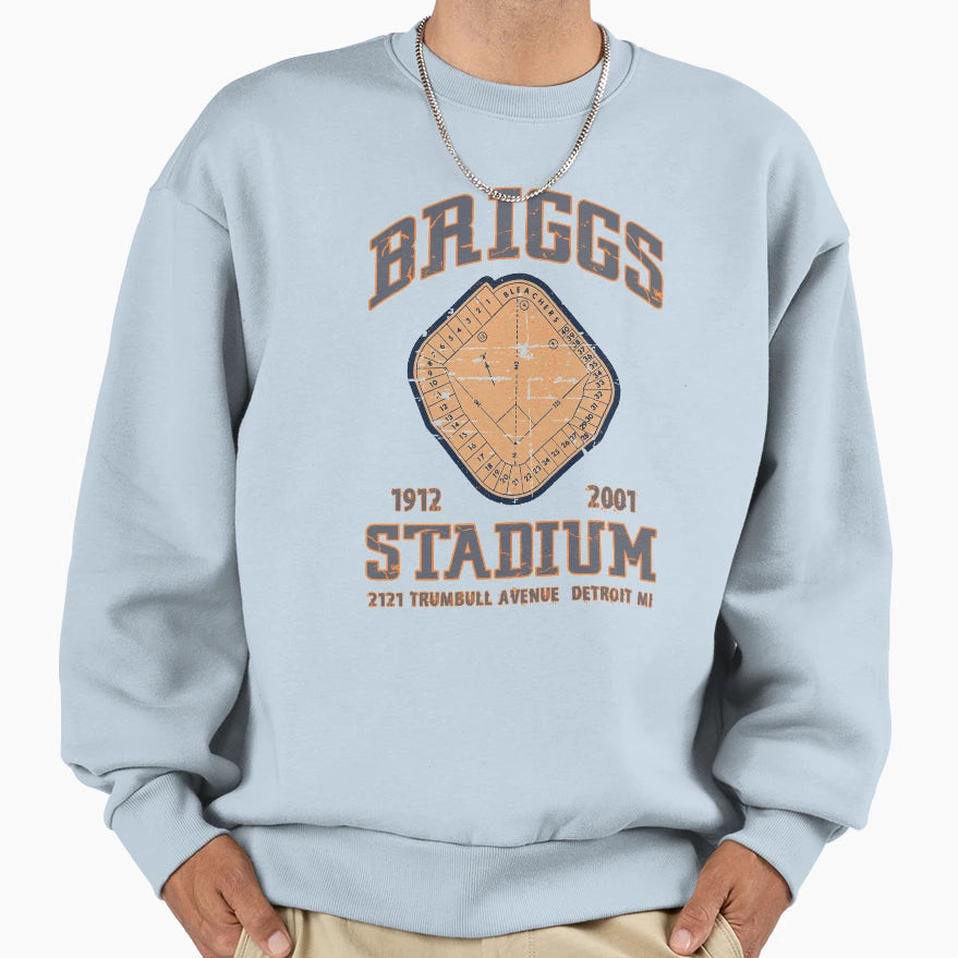 Briggs Stadium Sweatshirt - Novelty Apparel for Adults - T-Shirt, Sweatshirt, Hoodie