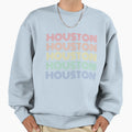 Multi Colour Houston City Name Sweatshirt - Aesthetic Graphic Men Women - T-Shirt, Sweatshirt, Hoodie