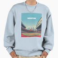 Houston Dusk Ballpark Modern Sweatshirt - Streetwear Style Unisex - T-Shirt, Sweatshirt, Hoodie