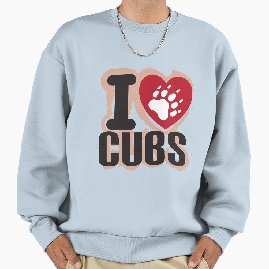 I Heart Cubs Sweatshirt - Unique Graphic for Adults - T-Shirt, Sweatshirt, Hoodie