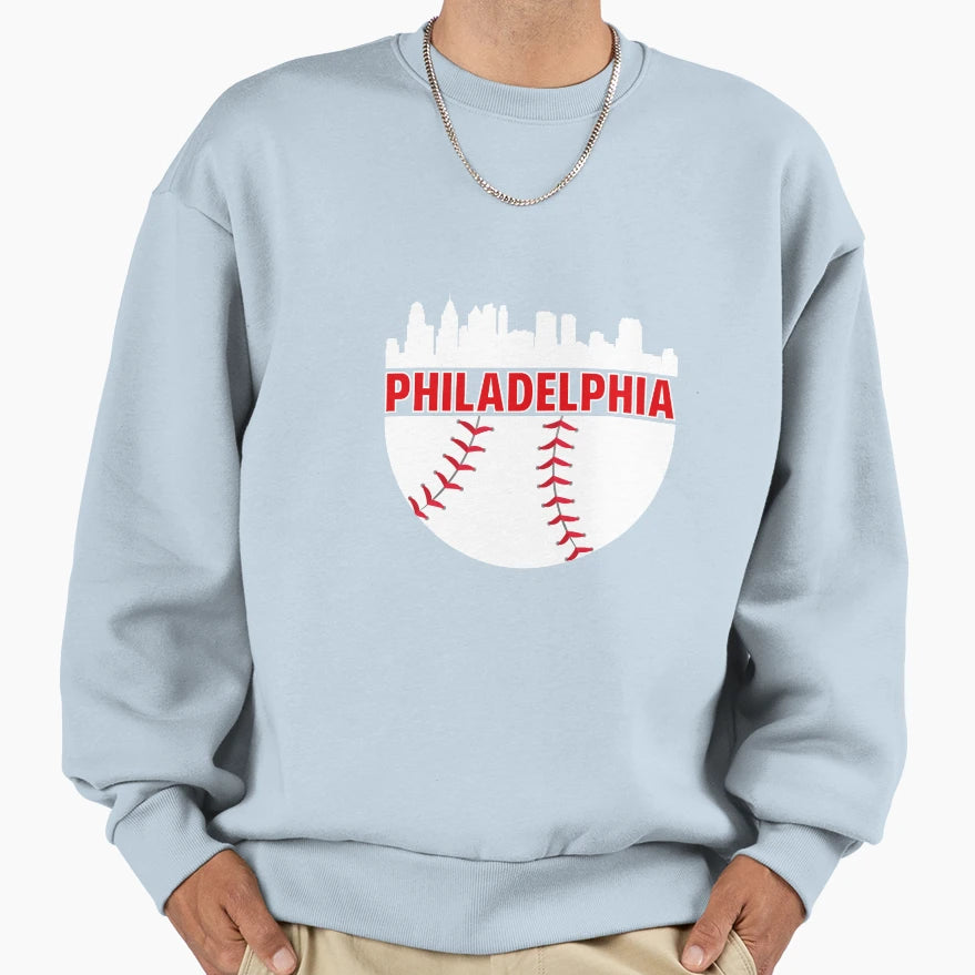 Philadelphia Baseball Sweatshirt - Minimalist Print for Adults - T-Shirt, Sweatshirt, Hoodie