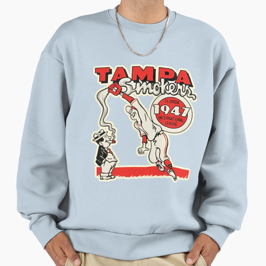 Tampa Bay Smokers Baseball Sweatshirt - Unique Graphic Men Women - T-Shirt, Sweatshirt, Hoodie