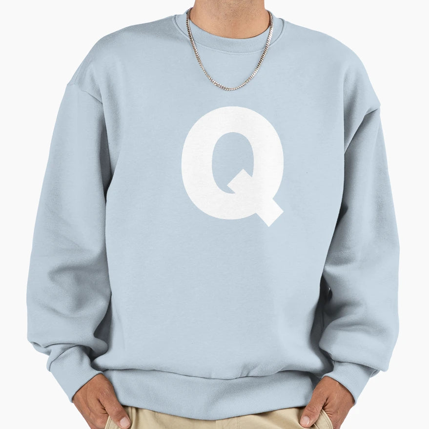 Letter Q Mr Motto Alphabet Sweatshirt - Unique Graphic Unisex - T-Shirt, Sweatshirt, Hoodie
