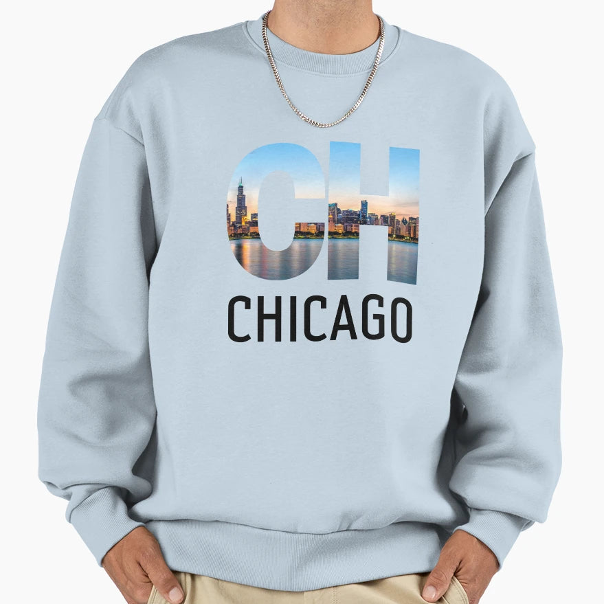 Chicago Sweatshirt - Casual Everyday Wear for Adults - T-Shirt, Sweatshirt, Hoodie