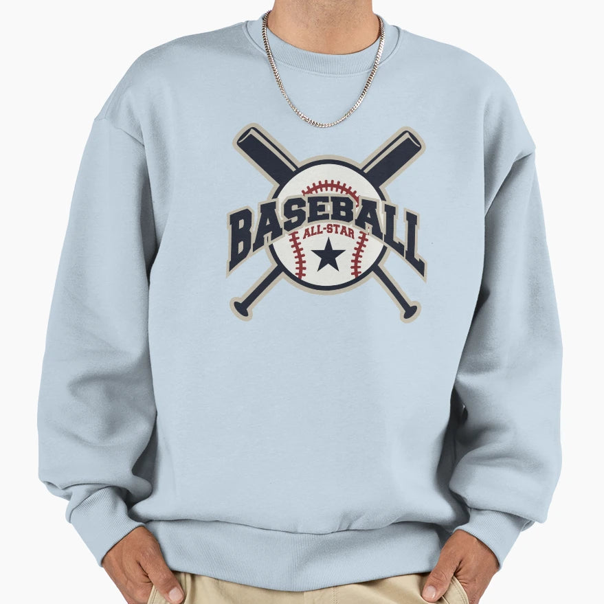 Baseball All Star Sweatshirt - Minimalist Print for Adults - T-Shirt, Sweatshirt, Hoodie