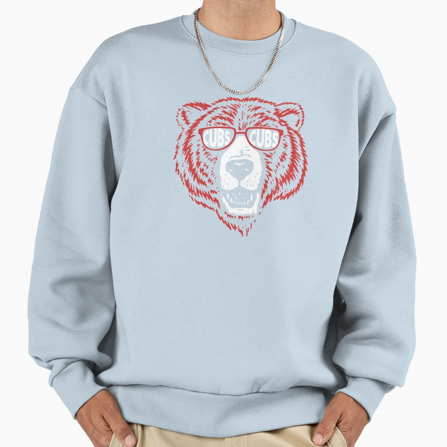 Bear Spirit Fierce Sunglasses Cap Sweatshirt - Novelty Apparel Men Women - T-Shirt, Sweatshirt, Hoodie