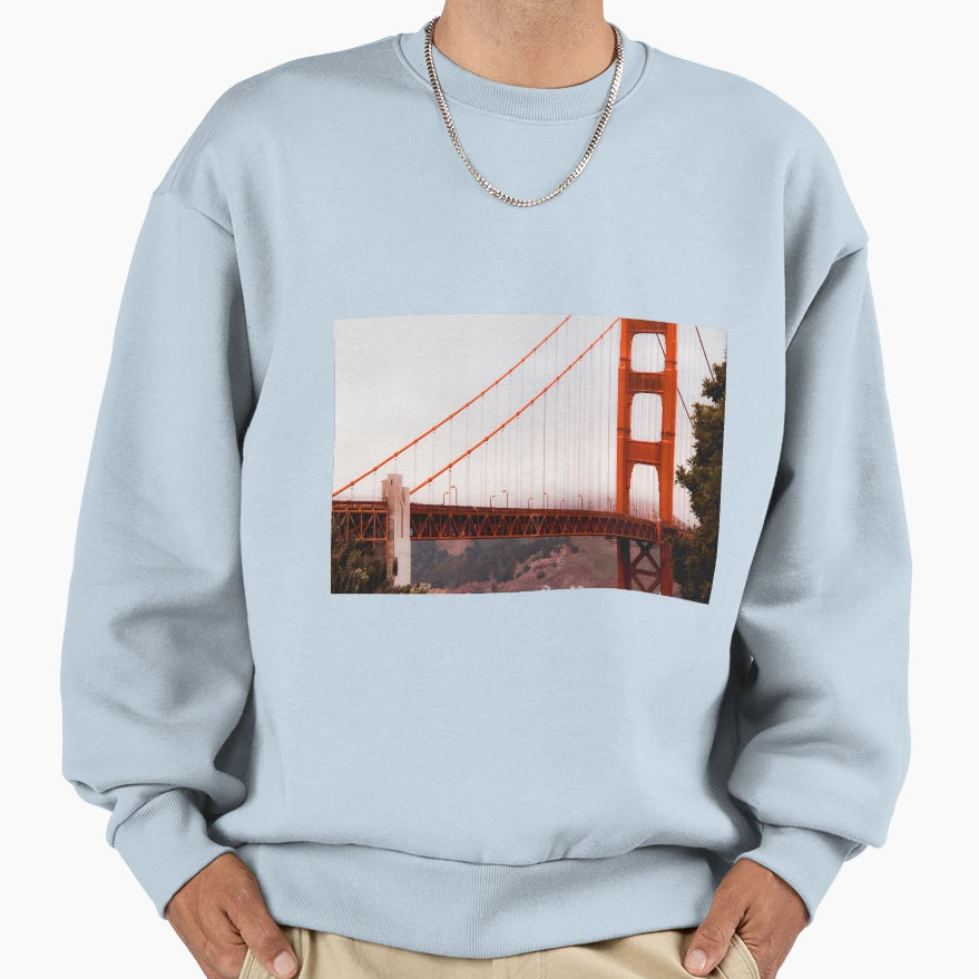 Closeup Golden Gate Bridge San Sweatshirt - Streetwear Style for Adults - T-Shirt, Sweatshirt, Hoodie