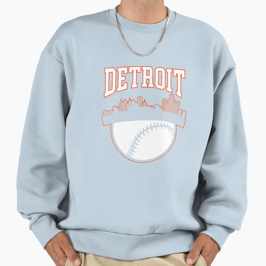 Detroit Baseball Minimalist City Sweatshirt - Minimalist Print for Adults - T-Shirt, Sweatshirt, Hoodie