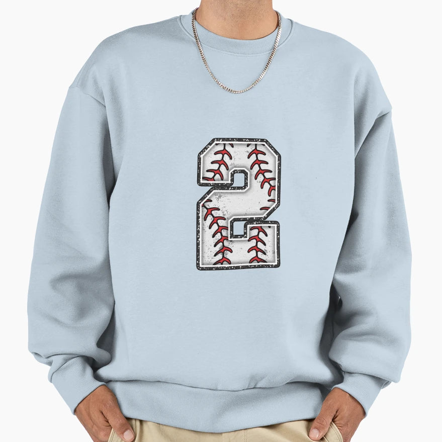 Baseball Number 2 Sweatshirt - Trendy Graphic Unisex - T-Shirt, Sweatshirt, Hoodie