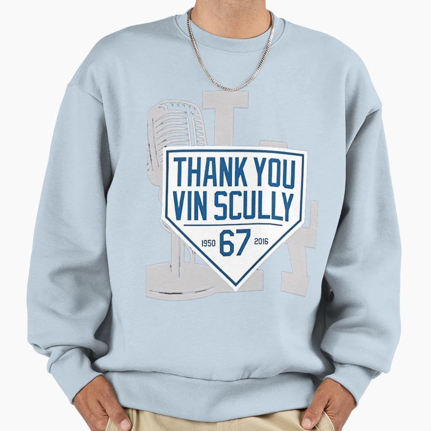 Vin Scully Sweatshirt - Custom Art Print Unisex - T-Shirt, Sweatshirt, Hoodie