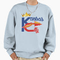 Kansas City Sports Hybrid Fan Gift Sweatshirt - Unique Graphic for Adults - T-Shirt, Sweatshirt, Hoodie
