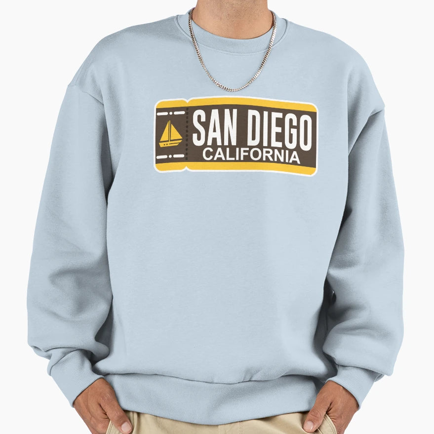 San Diego Ticket Sweatshirt - Custom Art Print for Adults - T-Shirt, Sweatshirt, Hoodie