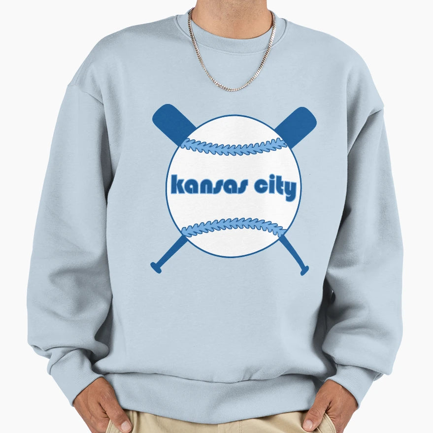 Kansas City Throwback Baseball Sweatshirt - Trendy Graphic Men Women - T-Shirt, Sweatshirt, Hoodie