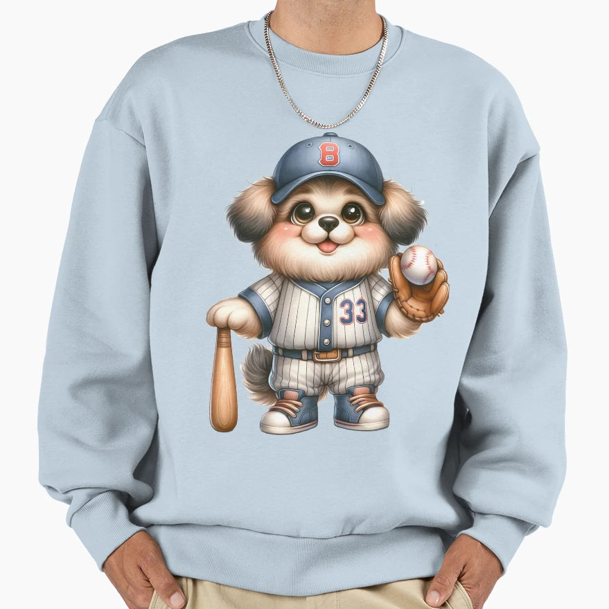 Funny Animals Baseball Graphics Sweatshirt - Streetwear Style for Adults - T-Shirt, Sweatshirt, Hoodie