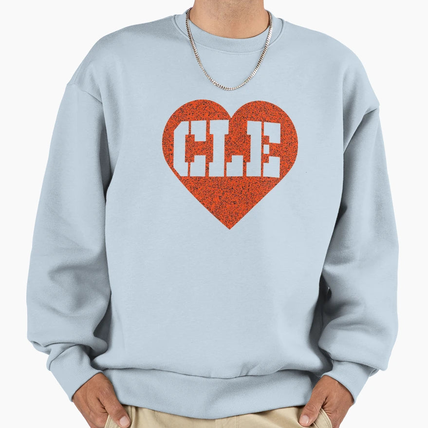 I Love Cleveland Heart Gift Sweatshirt - Casual Everyday Wear for Adults - T-Shirt, Sweatshirt, Hoodie