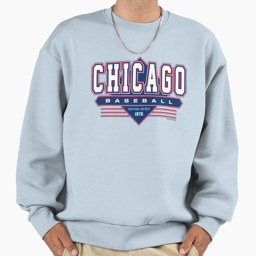 Chicago Baseball Cubs Inspired Sweatshirt - Minimalist Print for Adults - T-Shirt, Sweatshirt, Hoodie