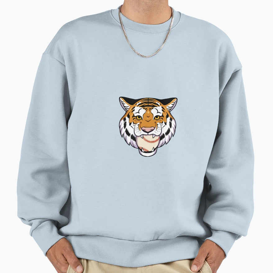 Baseball Tiger Sweatshirt - Streetwear Style for Adults - T-Shirt, Sweatshirt, Hoodie