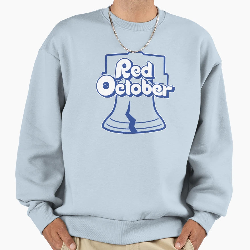 Philly Red October Sweatshirt - Minimalist Print Men Women - T-Shirt, Sweatshirt, Hoodie
