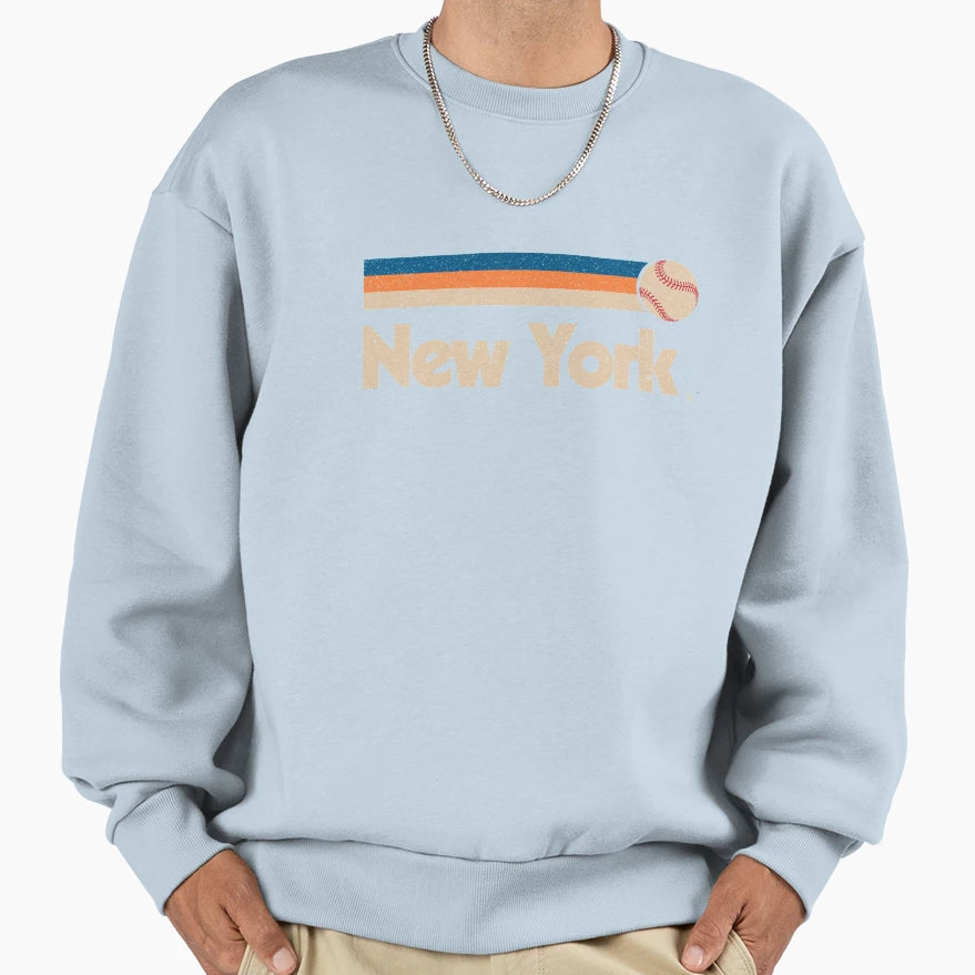 New York Baseball Softball City Sweatshirt - Novelty Apparel for Adults - T-Shirt, Sweatshirt, Hoodie