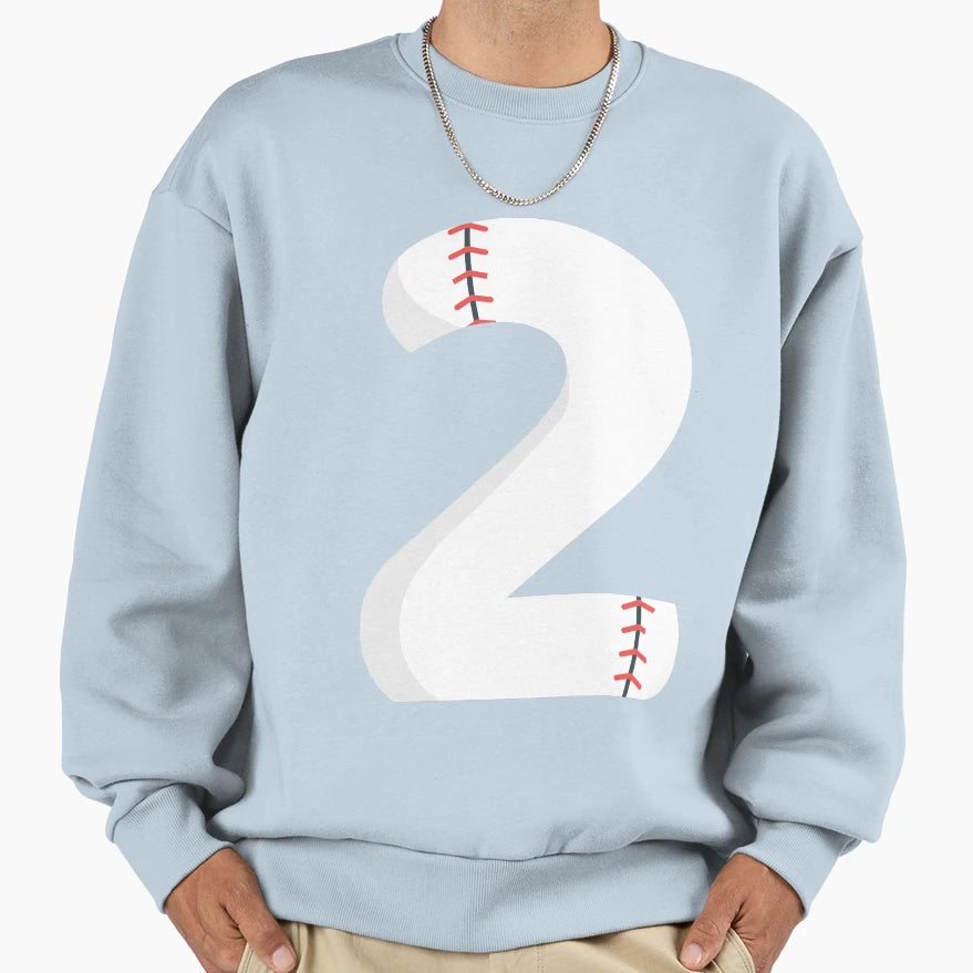 Number 2 Baseball 2 Sweatshirt - Custom Art Print Men Women - T-Shirt, Sweatshirt, Hoodie