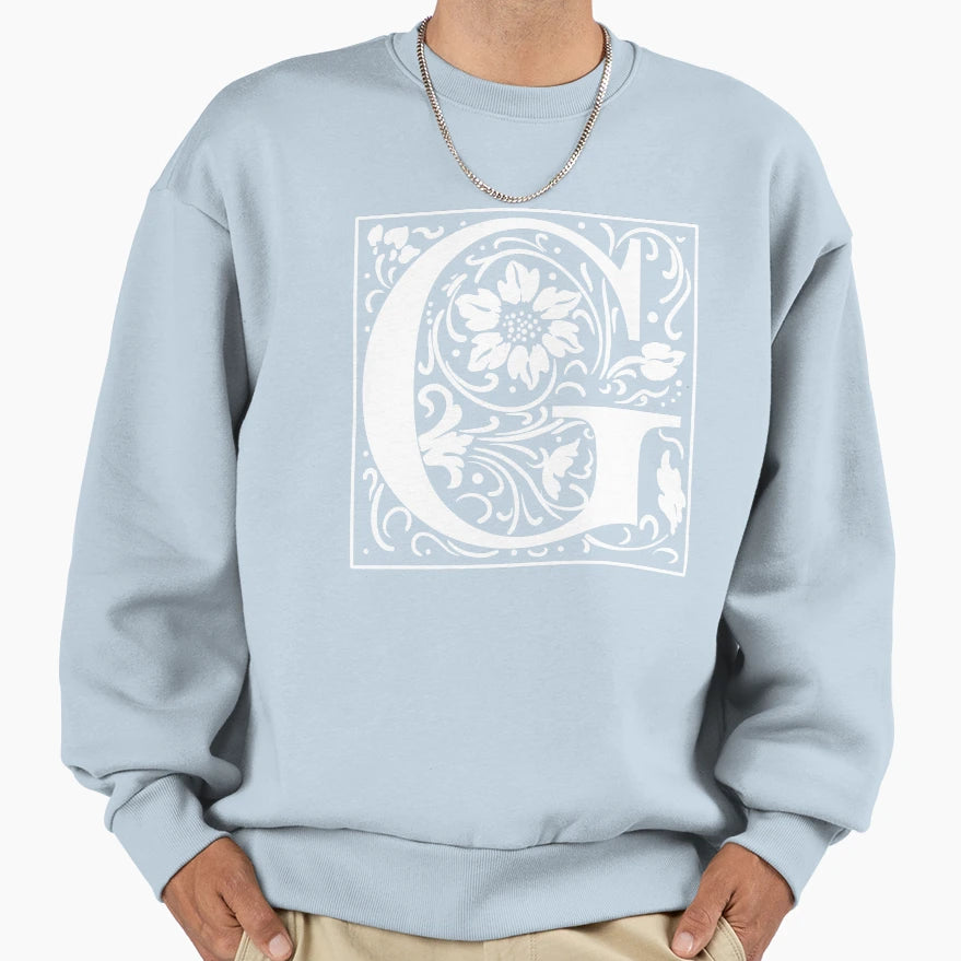 Illuminated Initial G Sweatshirt - Graphic Print Unisex - T-Shirt, Sweatshirt, Hoodie