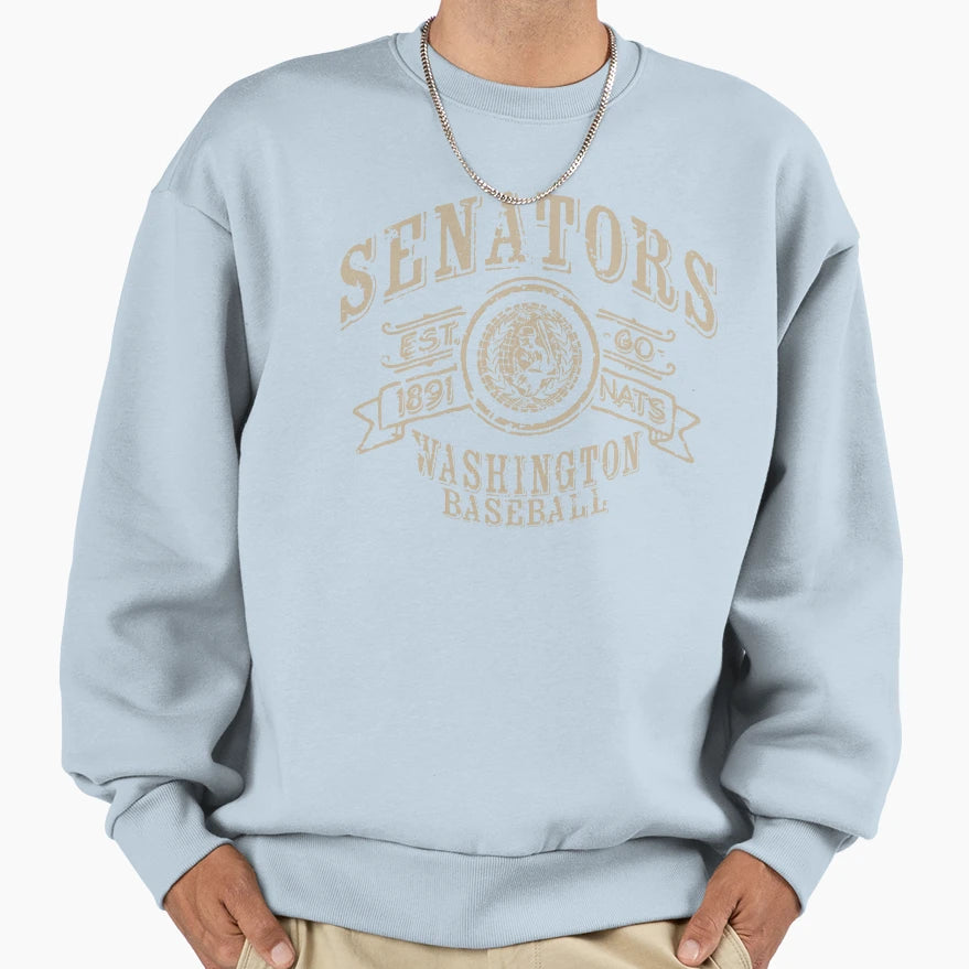 Senators Baseball Sweatshirt - Casual Everyday Wear Men Women - T-Shirt, Sweatshirt, Hoodie