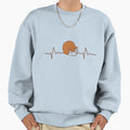 Baseball Helmet Heartbeat Sweatshirt - Aesthetic Graphic for Adults - T-Shirt, Sweatshirt, Hoodie