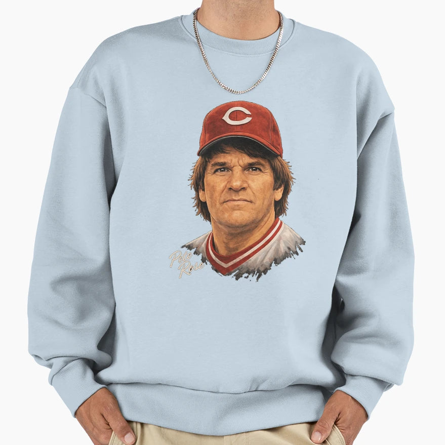 Pete Rose Baseball Sweatshirt - Unique Graphic Men Women - T-Shirt, Sweatshirt, Hoodie