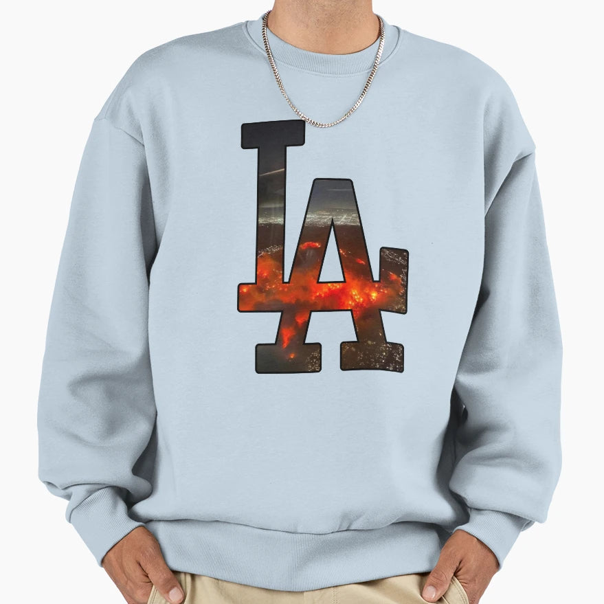 L Fire Sweatshirt - Unique Graphic for Adults - T-Shirt, Sweatshirt, Hoodie