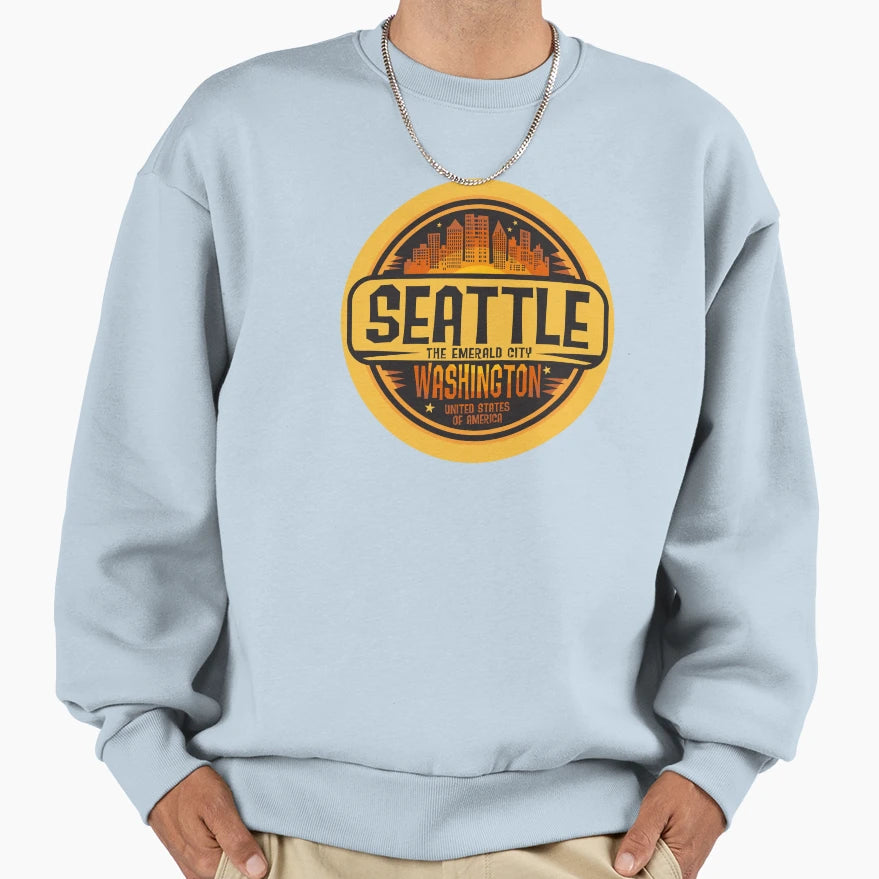 Seattle Washington Sweatshirt - Graphic Print for Adults - T-Shirt, Sweatshirt, Hoodie