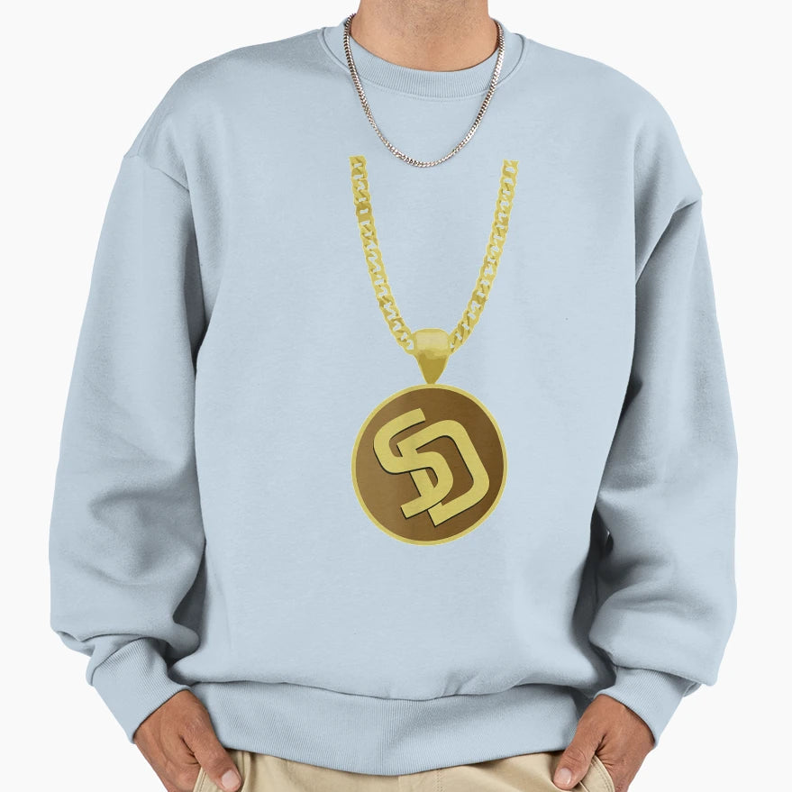 Swag Chain San Diego Baseball Home Sweatshirt - Novelty Apparel Men Women - T-Shirt, Sweatshirt, Hoodie