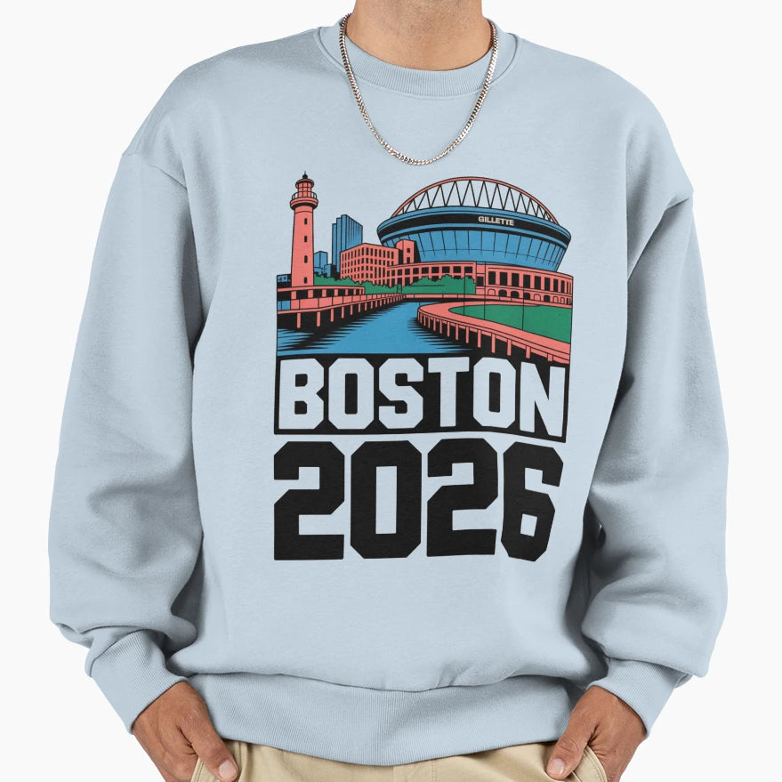 Boston 2026 New England Soccer Souvenir T-Shirt - Custom Art Print Unisex - T-Shirt, Sweatshirt, Hoodie