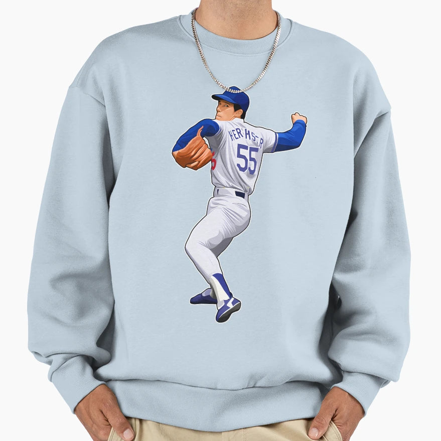 Orel Hershiser 55 Power Legend Pitches Sweatshirt - Trendy Graphic Unisex - T-Shirt, Sweatshirt, Hoodie