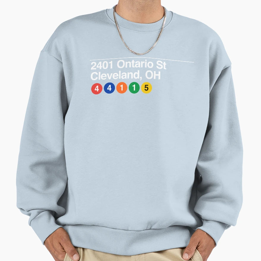 Progressive Field 2401 Ontario Sweatshirt - Casual Everyday Wear Men Women - T-Shirt, Sweatshirt, Hoodie