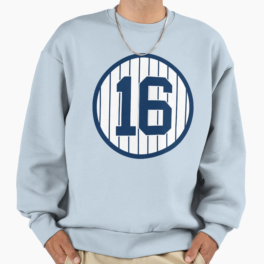 Whitey Ford 16 Jersey Number Sweatshirt - Fun Novelty Design Men Women - T-Shirt, Sweatshirt, Hoodie