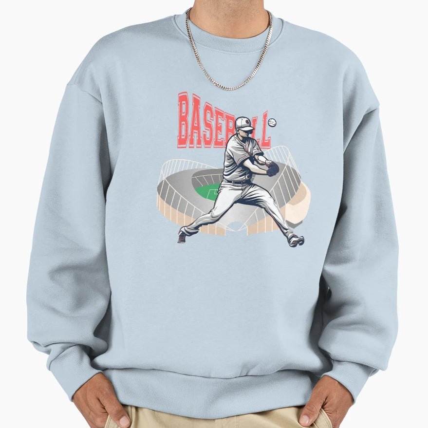 Baseball Athletic Sweatshirt - Casual Everyday Wear Men Women - T-Shirt, Sweatshirt, Hoodie