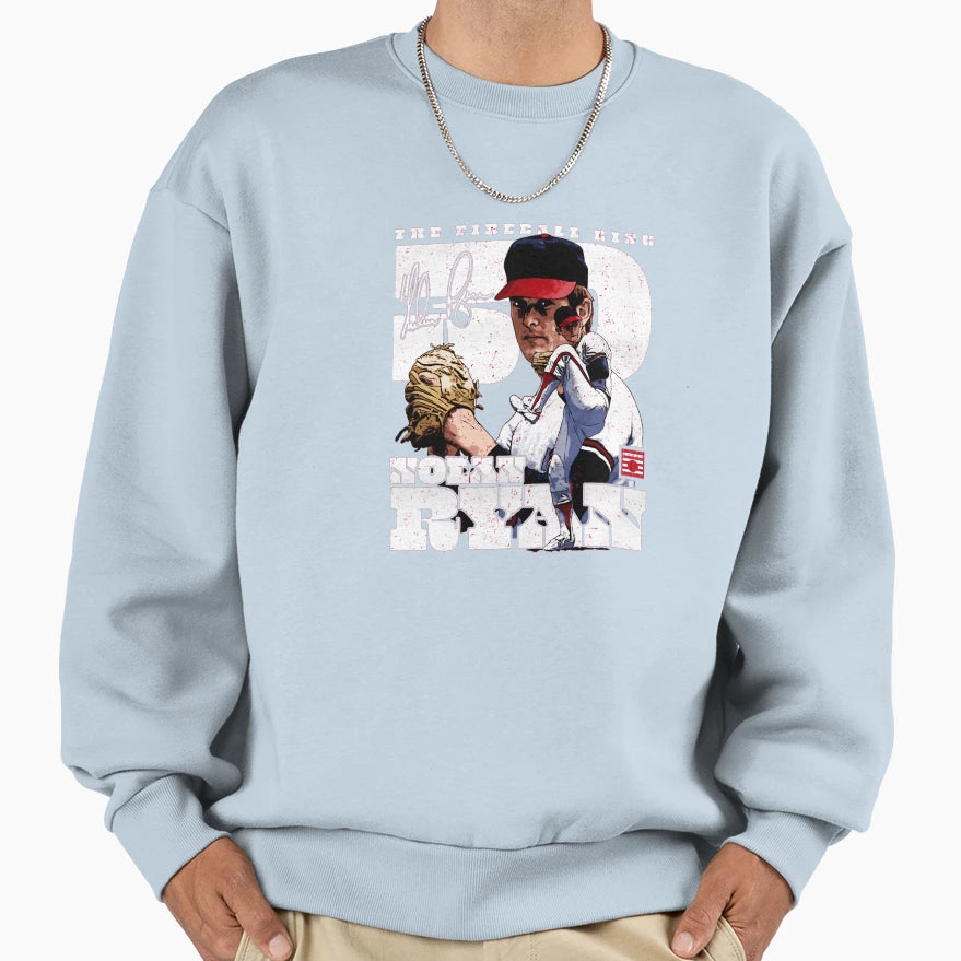 Nolan Ryan Throwback Dual Sweatshirt - Unique Graphic Men Women - T-Shirt, Sweatshirt, Hoodie