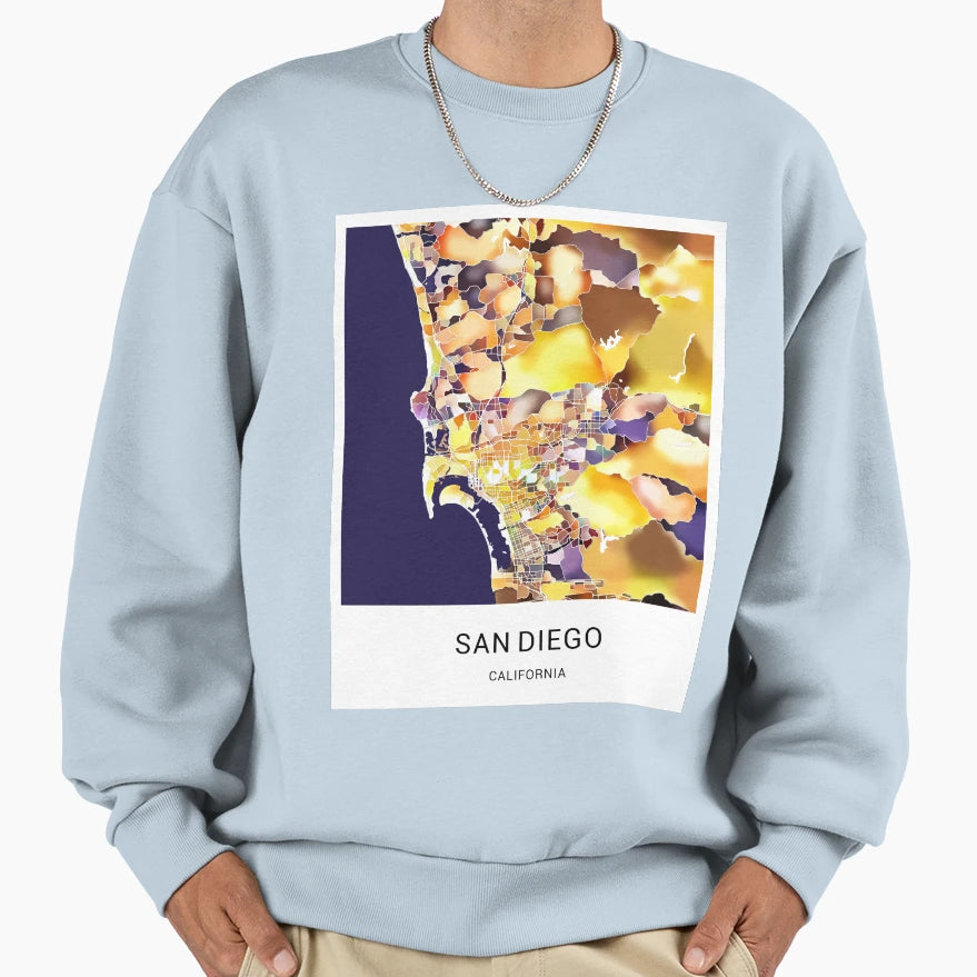 San Diego California Named City Sweatshirt - Minimalist Print for Adults - T-Shirt, Sweatshirt, Hoodie